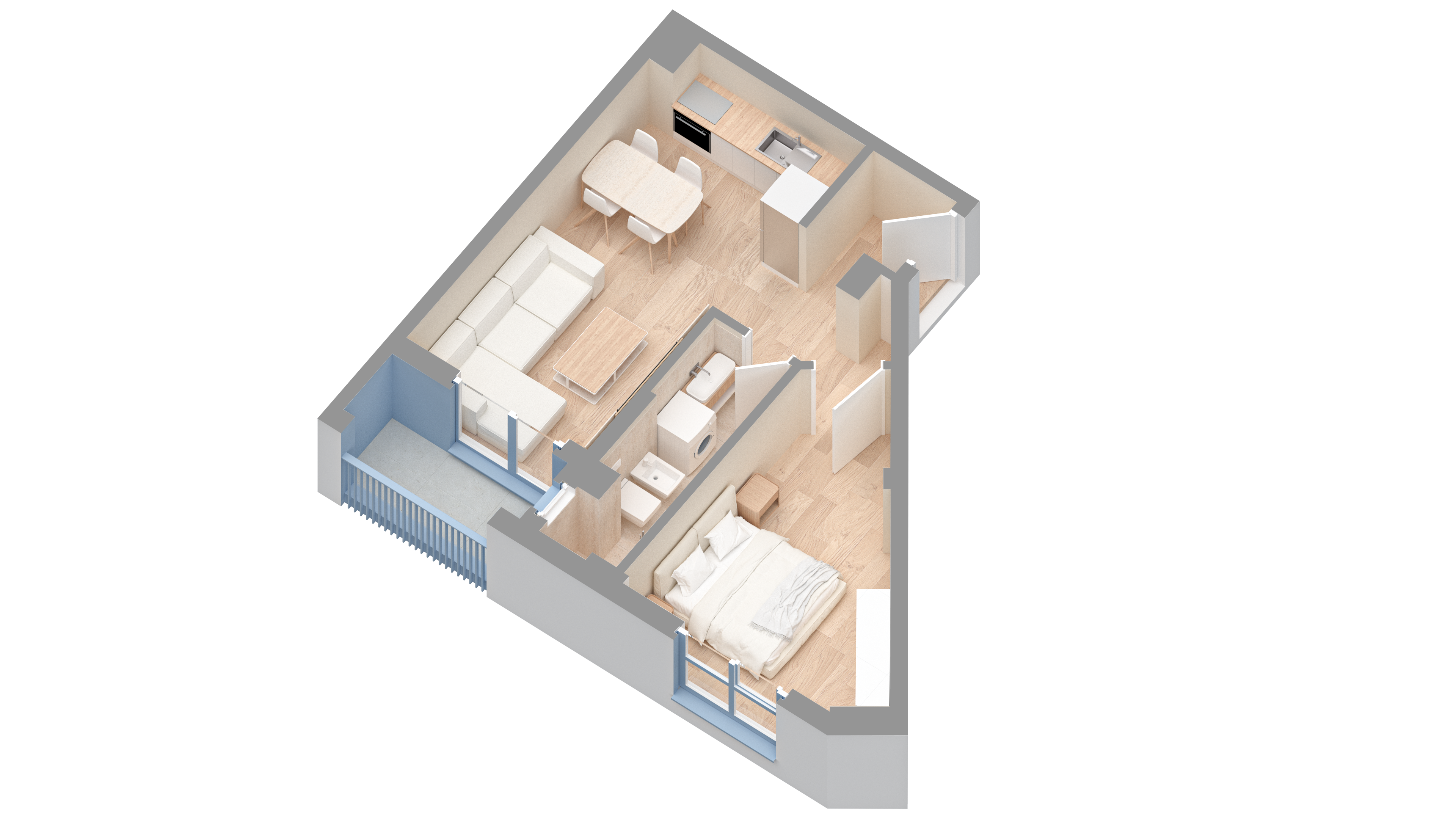 Apartament 1+1 | 0131 | Rezidenca Oxa | Linze