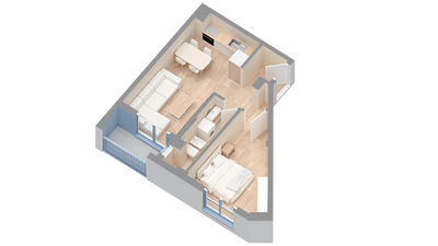 Apartament 1+1 | 0131 | Rezidenca Oxa | Linze
