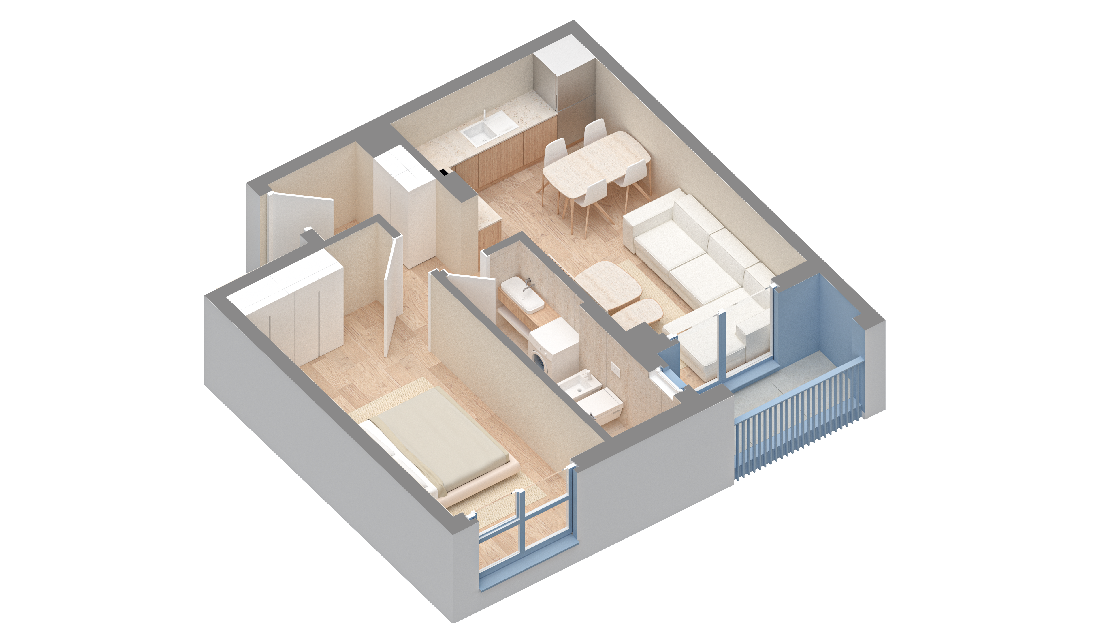 Apartament 1+1 | 0226 | Rezidenca Oxa | Linze