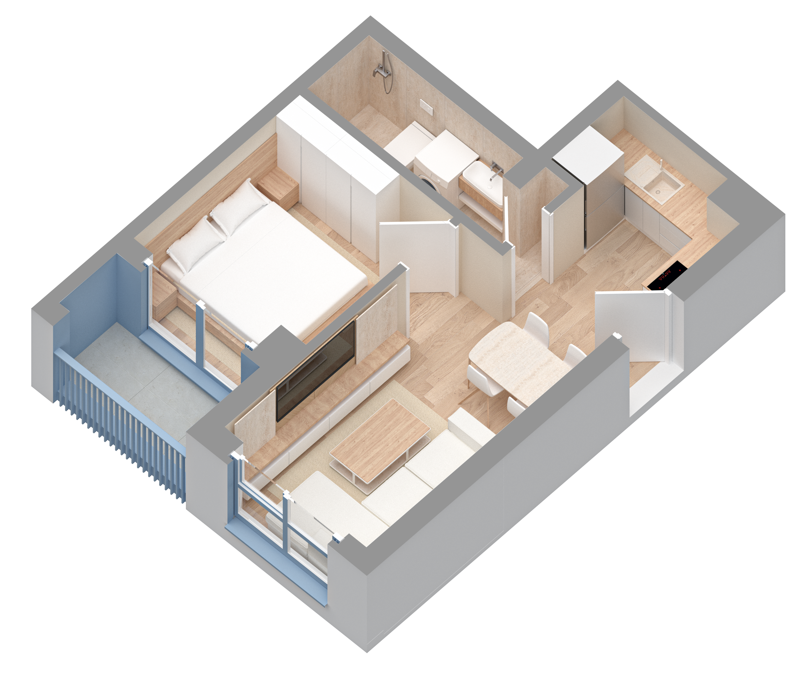 Apartament 1+1 | 0311 | Rezidenca Oxa | Linze