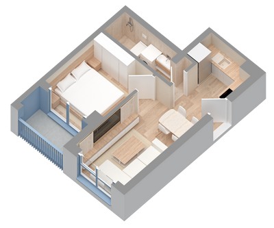 Apartament 1+1 | 0311 | Rezidenca Oxa | Linze