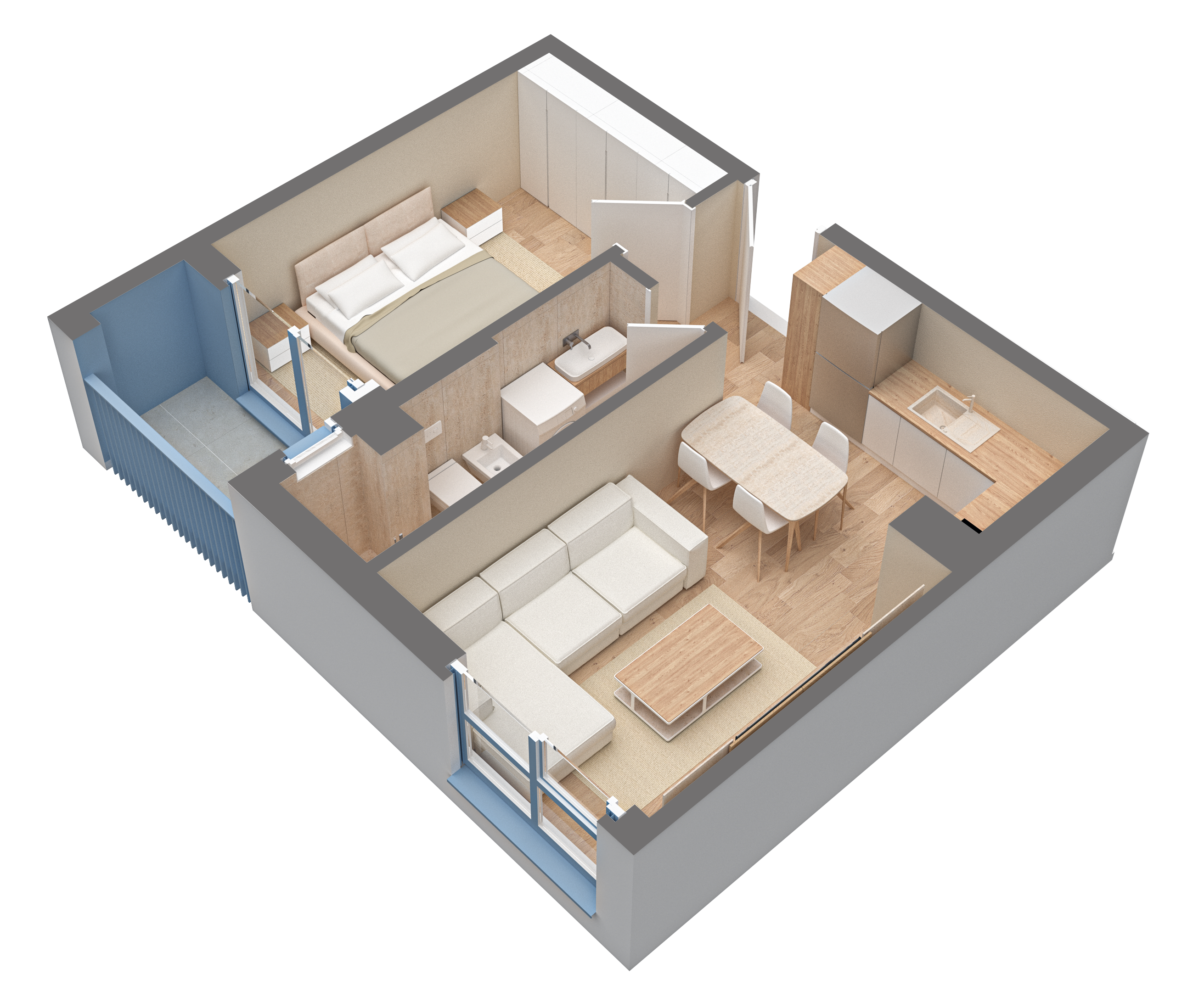 Apartament 1+1 | 0316 | Rezidenca Oxa | Linze