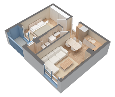 Apartament 1+1 | 0316 | Rezidenca Oxa | Linze