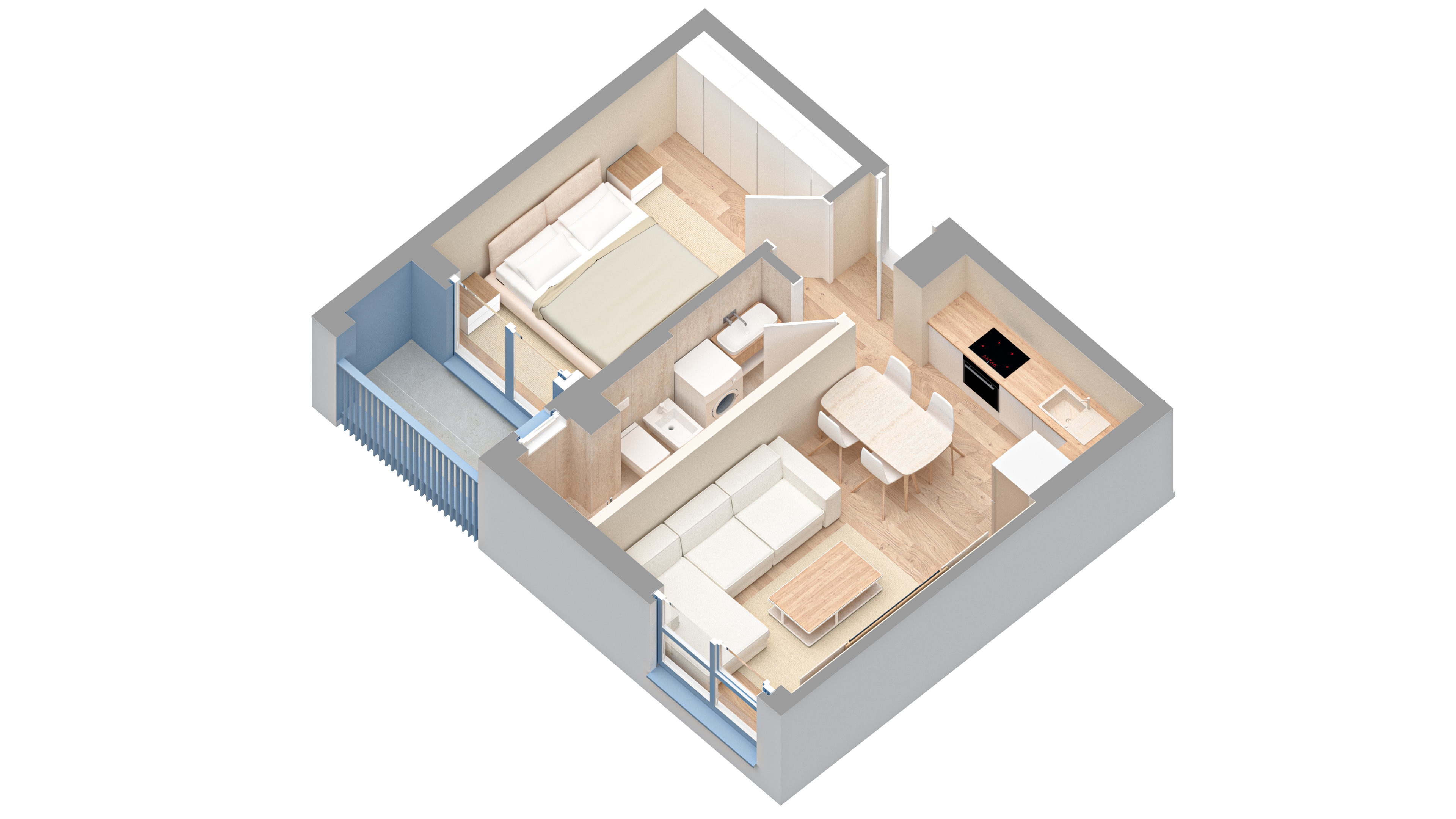 Apartament 1+1 | 0115 | Rezidenca Oxa