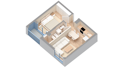 Apartament 1+1 | 0115 | Rezidenca Oxa