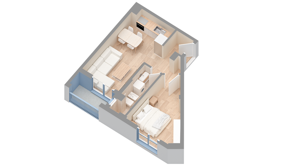Apartament 1+1 | 0131 | Rezidenca Oxa | Linze