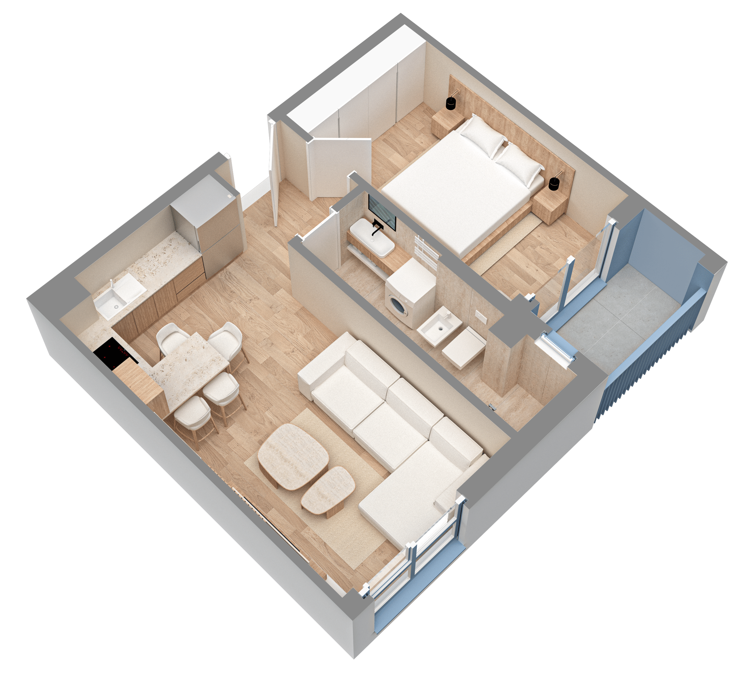 Apartament 1+1 | 0312 | Rezidenca Oxa | Linze