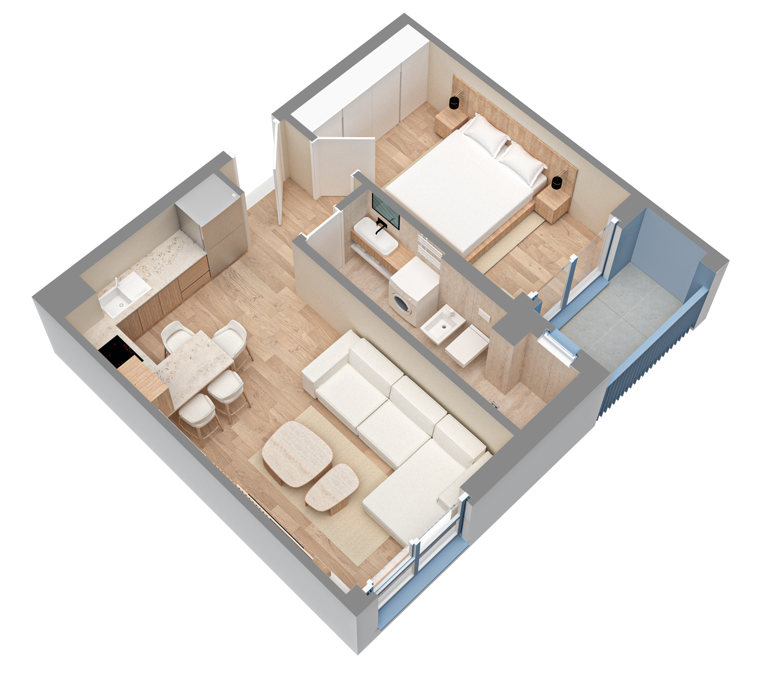 Apartament 1+1 | 0313 | Rezidenca Oxa | Linze