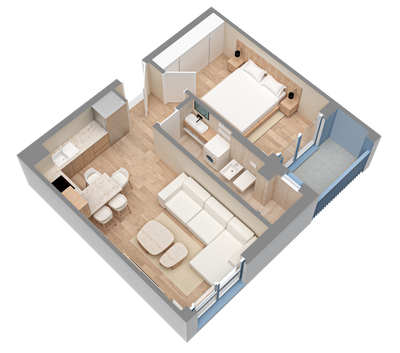 Apartament 1+1 | 0313 | Rezidenca Oxa | Linze
