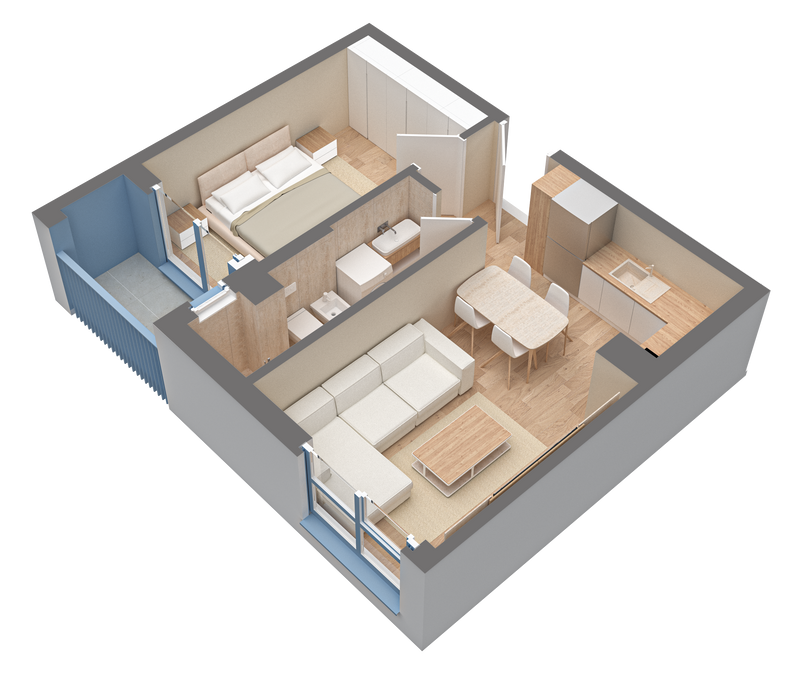 Apartament 1+1 | 0316 | Rezidenca Oxa | Linze