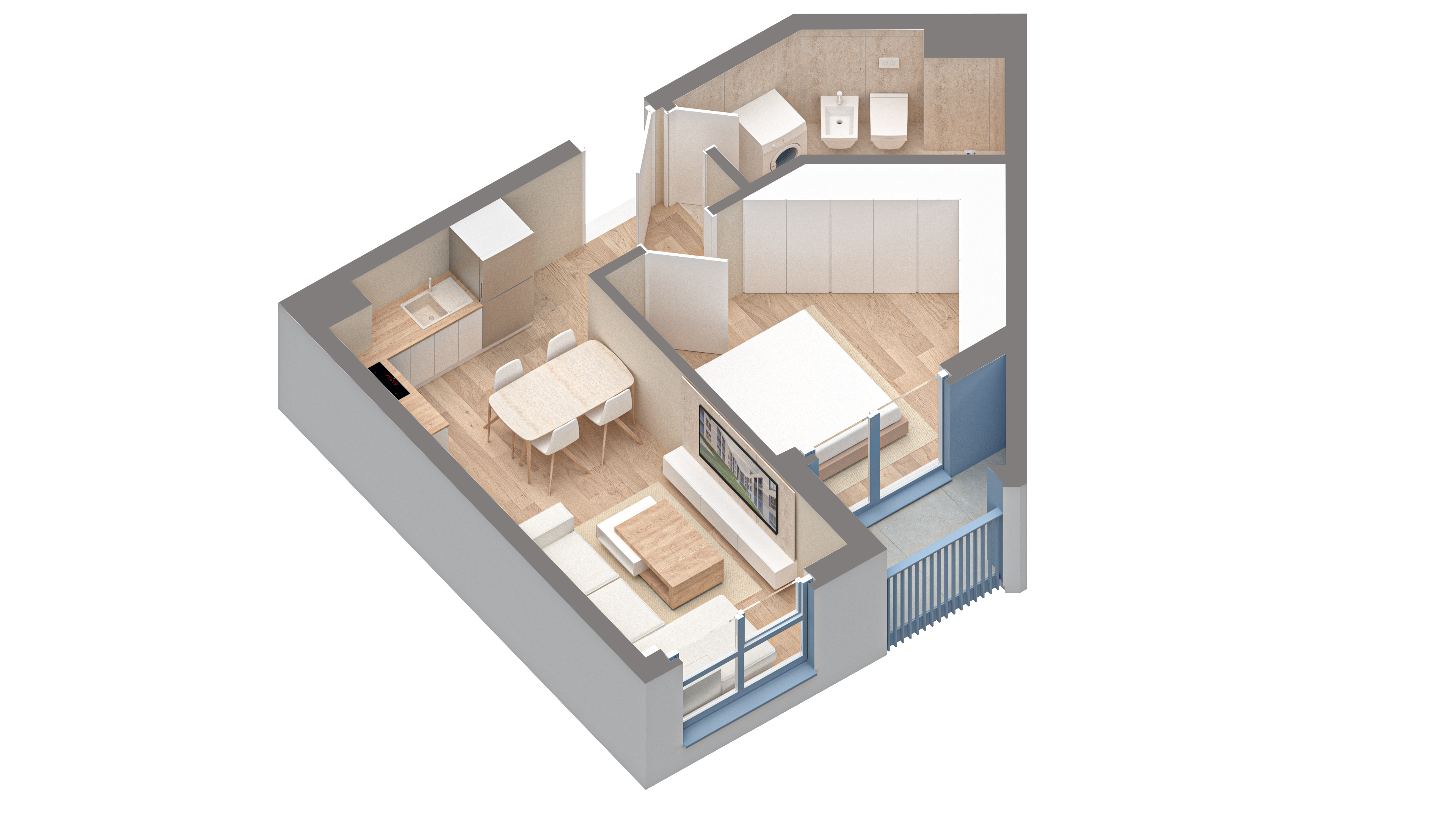Apartament 1+1 | 0513 | Rezidenca Oxa | Linze