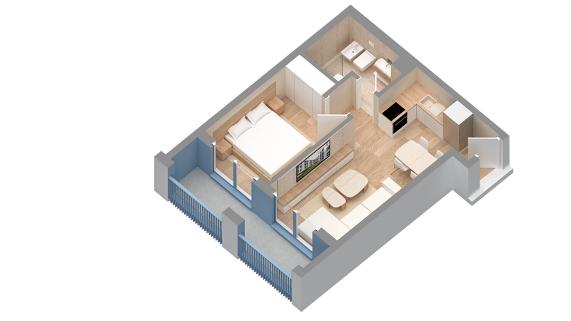 Apartament 1+1 | 0626 | Rezidenca Oxa | Linze