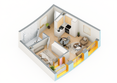 Apartament 1+1 🔥 OKAZION | 11103 | Rezidenca Ballada