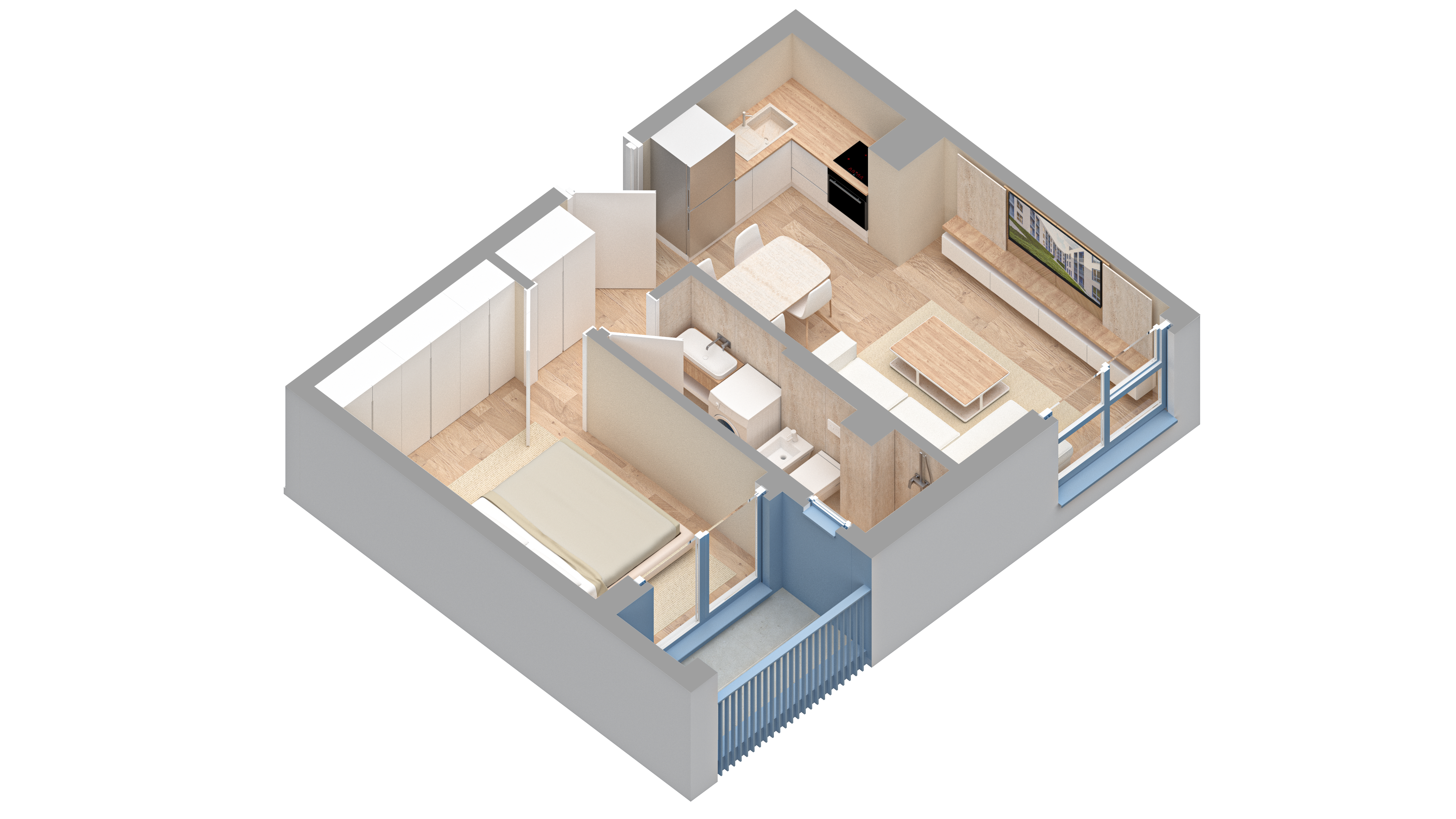 Apartament 1+1 | 1631 | Rezidenca Oxa | Linze