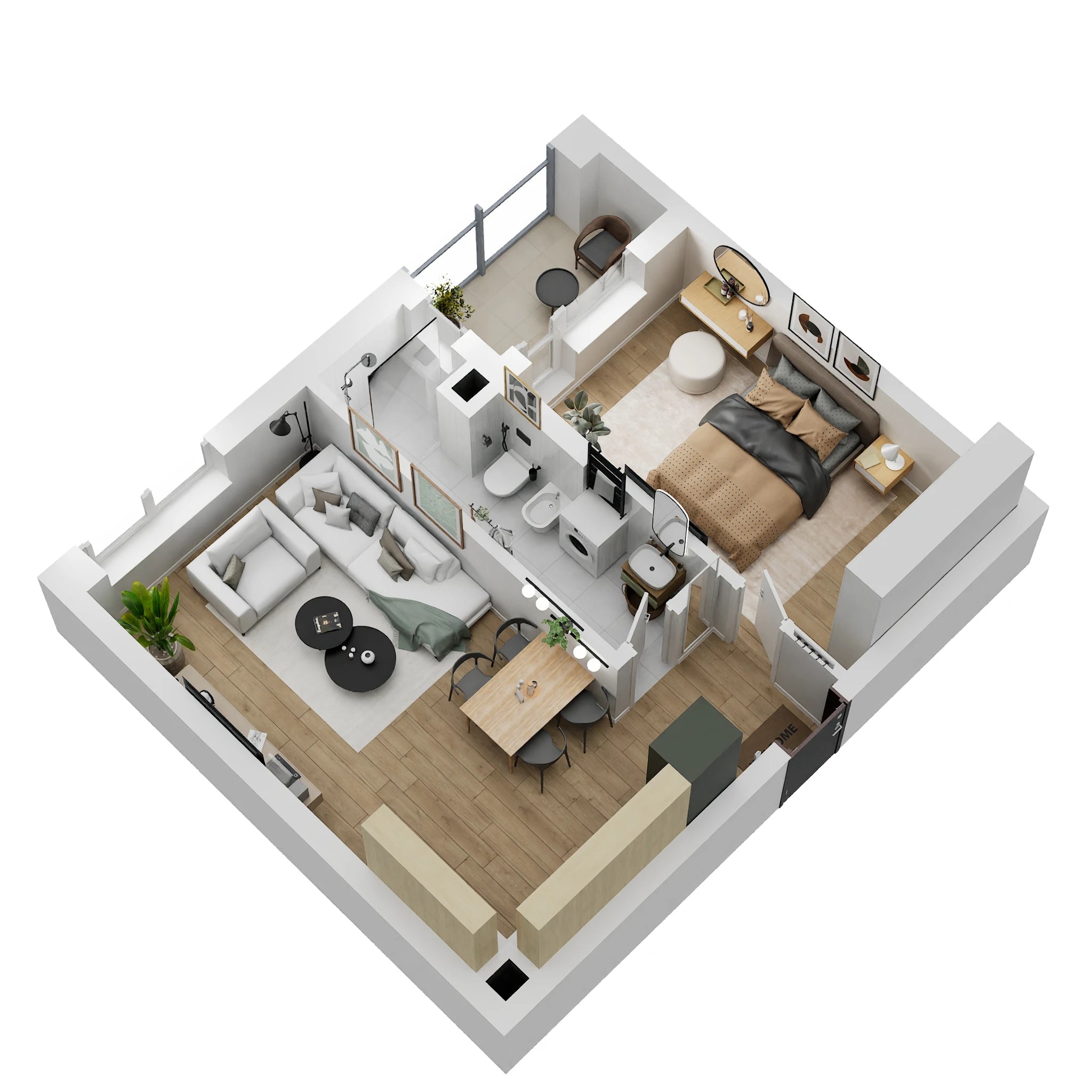 Apartament 1+1 | 0916 | Rezidenca Oxa | Linze
