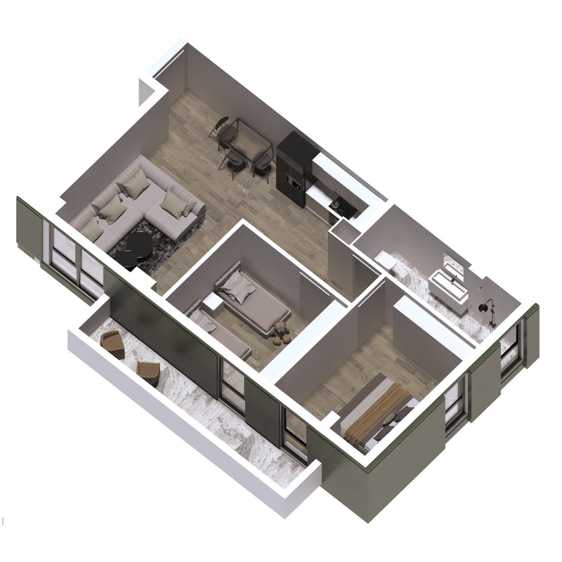 Apartament 2+1 | A33 | Rezidenca Liv | Ish Fusha e Aviacionit