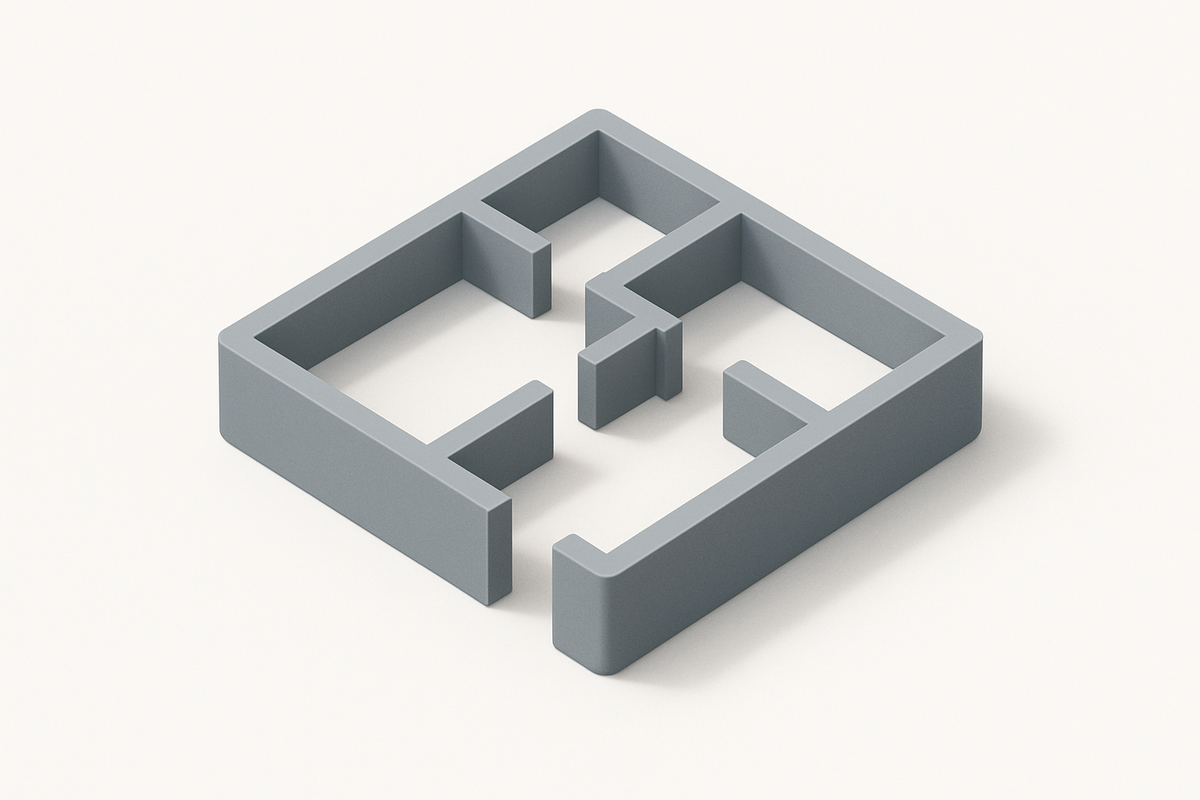 3D floor plan icon
