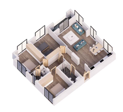 Apartament 3+1+2 | 801 | Paluca | Ish Fusha e Aviacionit