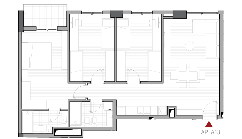 Apartament 3+1+2 | A13 | 5 Maji