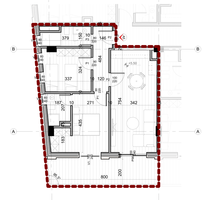 Apartament 2+1+2 | A05 | Klensi | 21 Dhjetori