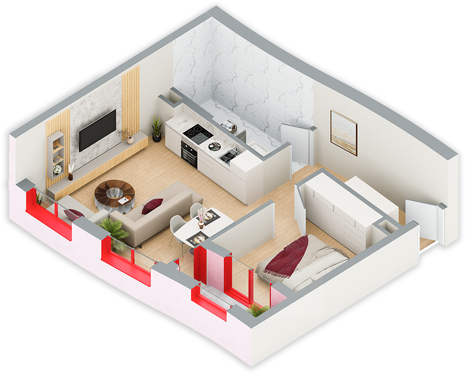 Apartament 1+1 🔥 OKAZION | 11102 | Rezidenca Ballada