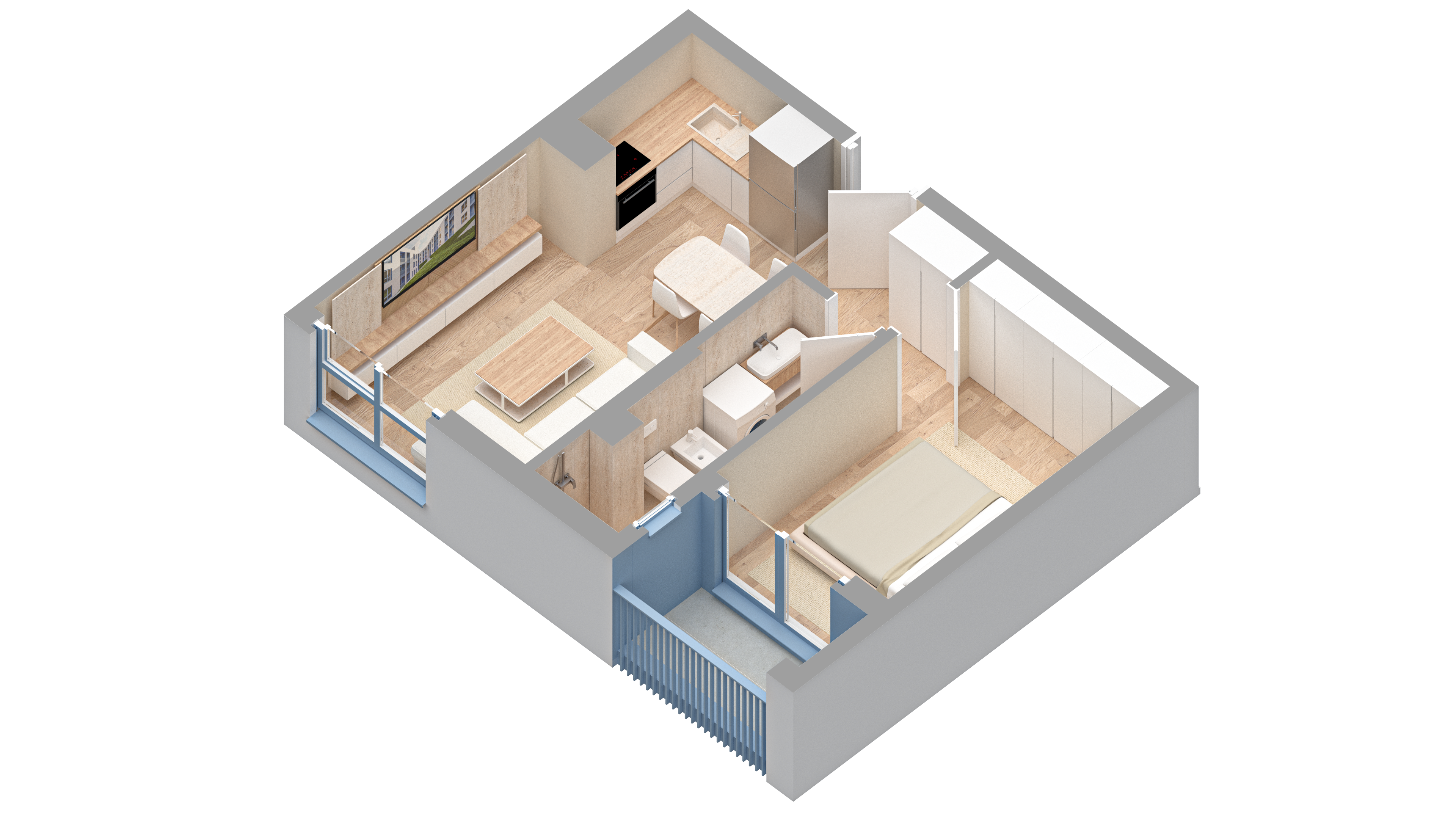 Apartament 1+1 | 0617 | Rezidenca Oxa | Linze