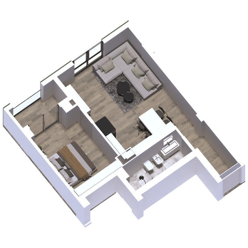 Apartament 1+1 | A14-1 | Rezidenca Liv | Ish Fusha e Aviacionit