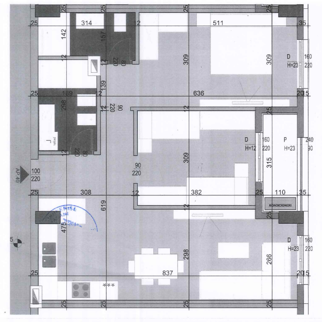 Apartament 2+1+2 | B-40 | Palushi - Materniteti i Ri