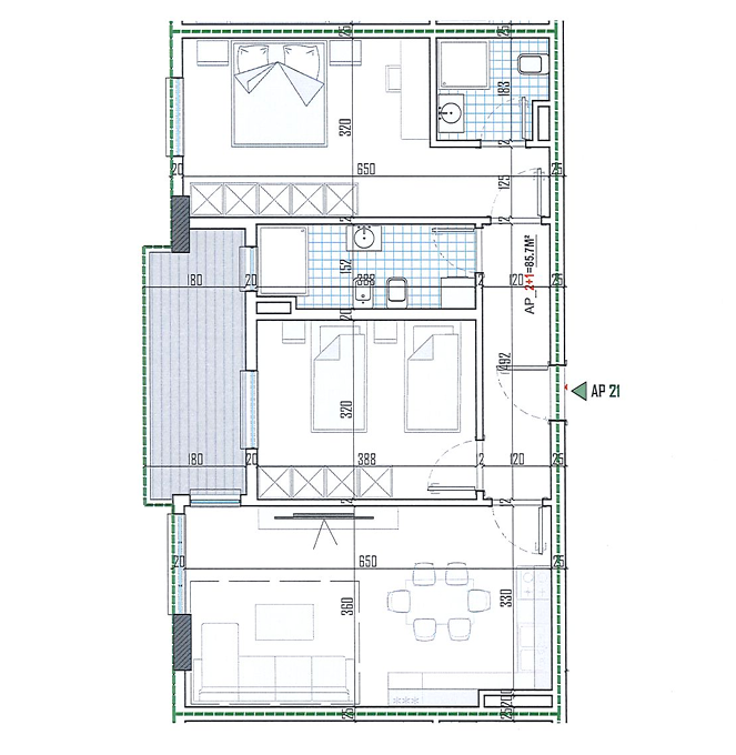 Apartament 2+1+2 | A-21 | TABI - Paskuqan