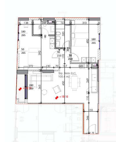 Apartament 2+1+2 | 36 | Rezidenca Eliston | Ish Fusha e Aviacionit