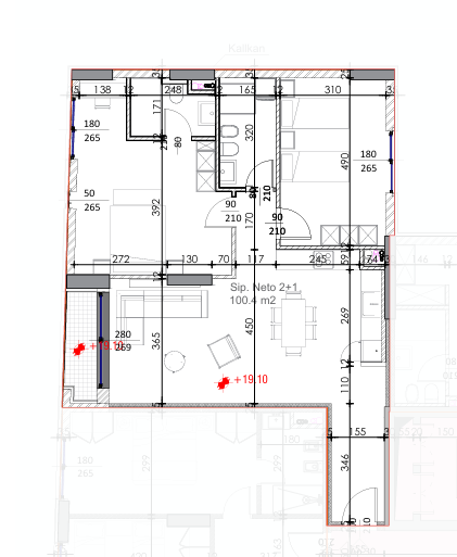 Apartament 2+1+2 | 36 | Rezidenca Eliston | Ish Fusha e Aviacionit