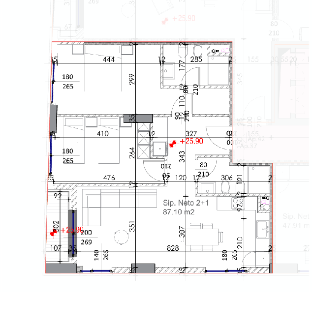 Apartament 2+1+2 | 37 | Rezidenca Eliston | Ish Fusha e Aviacionit