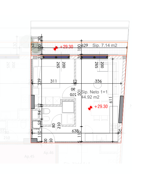 Apartament 1+1 | 46 | Rezidenca Eliston | Ish Fusha e Aviacionit