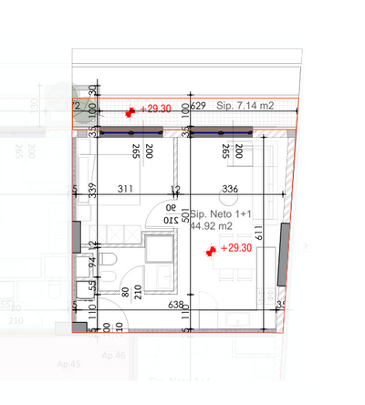 Apartament 1+1 | 46 | Rezidenca Eliston | Ish Fusha e Aviacionit