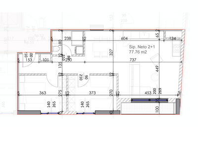 Apartament 2+1 | 51 | Rezidenca Eliston | Ish Fusha e Aviacionit