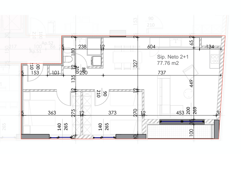 Apartament 2+1 | 51 | Rezidenca Eliston | Ish Fusha e Aviacionit