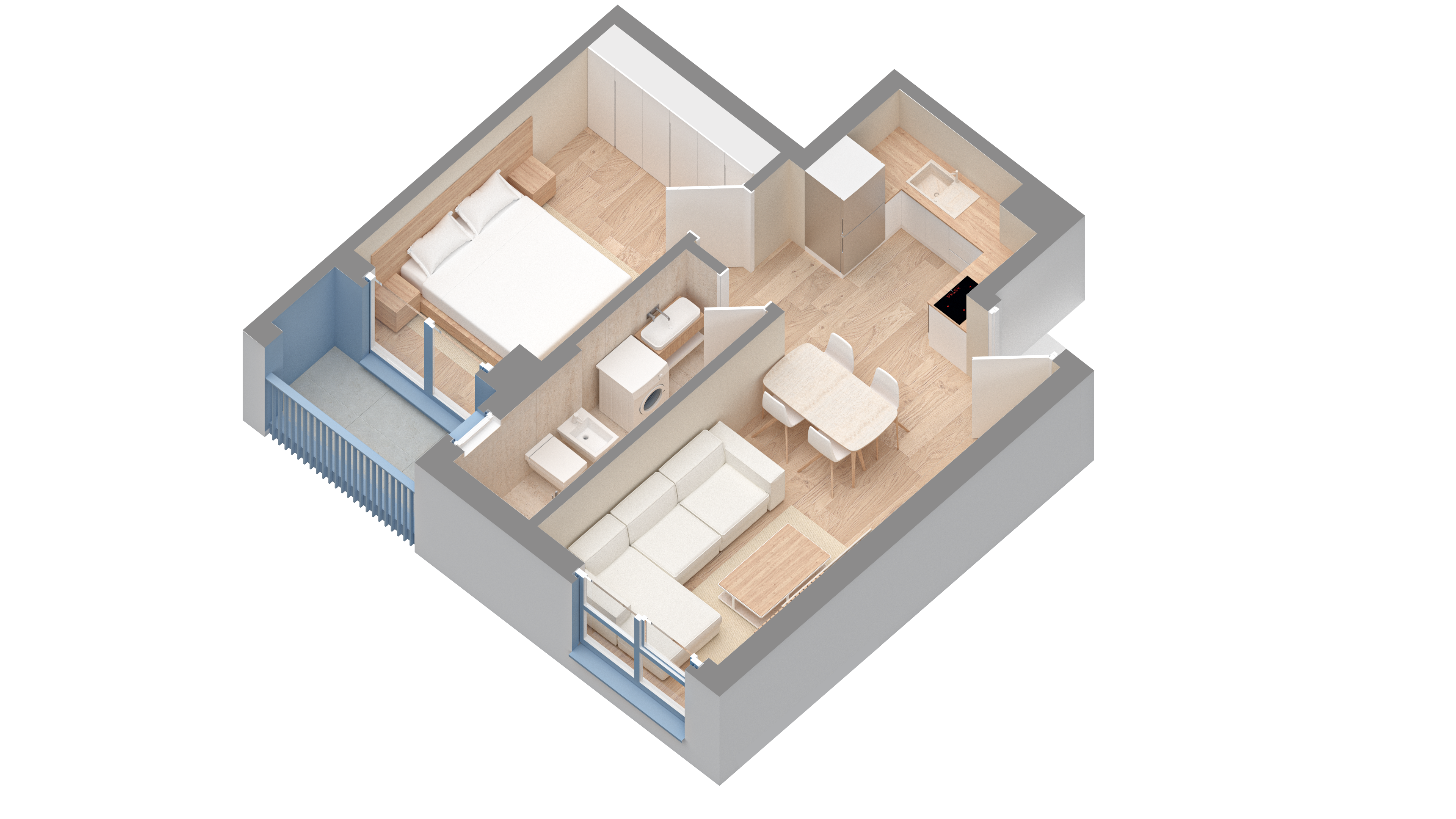 Apartament 1+1 | 0921 | Rezidenca Oxa | Linze