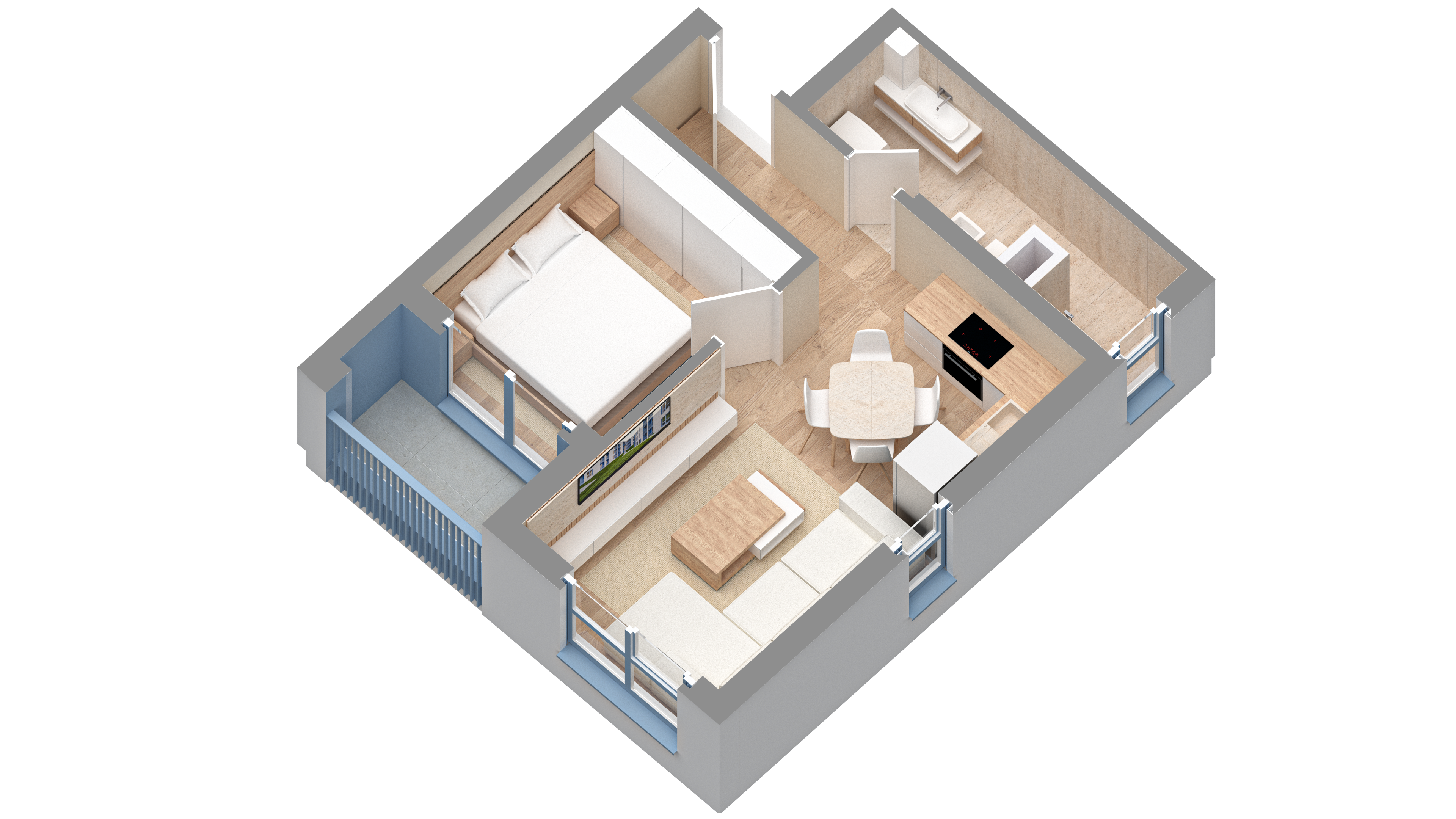 Apartament 1+1 | 0525 | Rezidenca Oxa | Linze