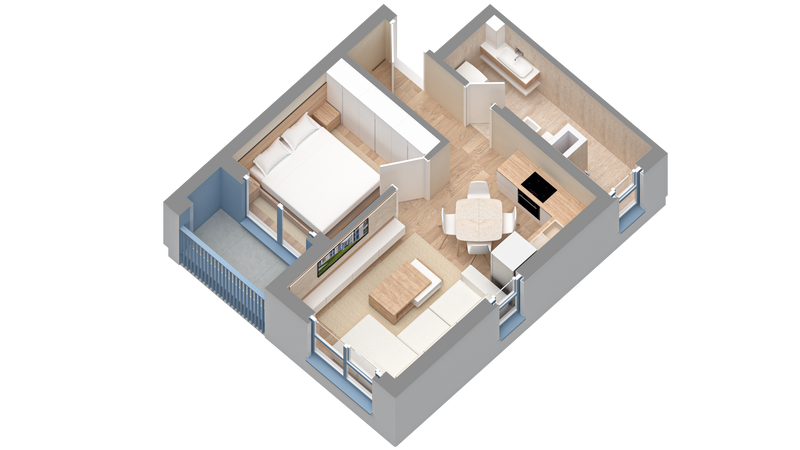 Apartament 1+1 | 0512 | Rezidenca Oxa | Linze